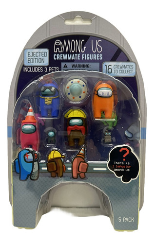 5 Pack Figuras Among Us A Escoger Con Mascotas Crewmates