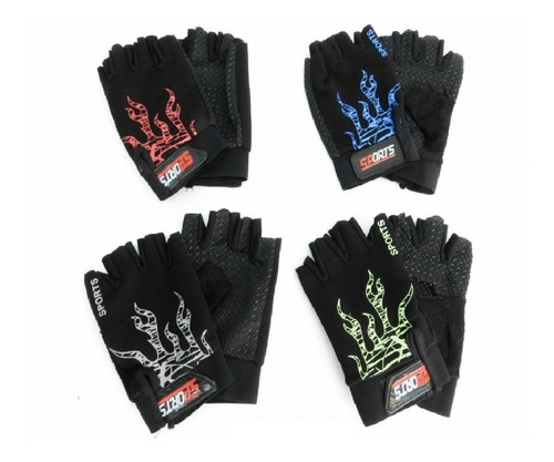 Imagen 1 de 5 de Guantes Dedo Corto Moto Ciclismo Gym Bice Bike Knthglaood