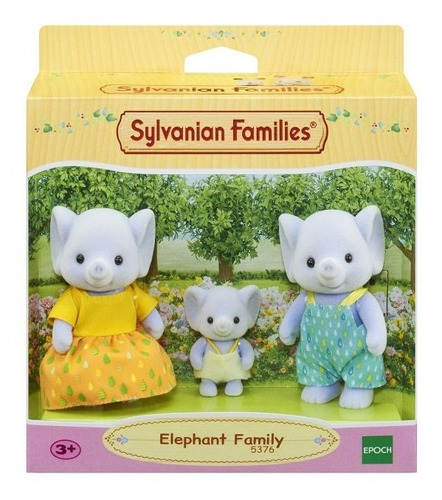 Sylvanian Families Familia De Elefantes 3 Figuras 05376sy