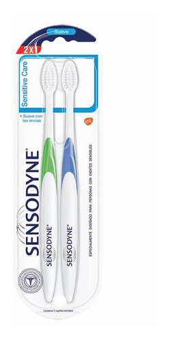Cepillos Sensodyne Sensitive Care Suave 2 Unidades