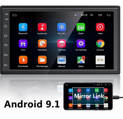 Imagen 1 de 9 de Estéreo De Coche Android De 7 Pulgadas Con Doble Din Gps
