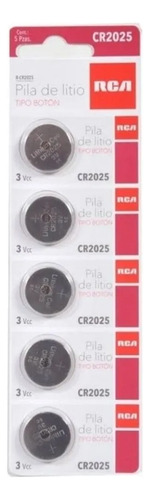 Pilas Baterias Rca R- Cr2025 Botón - Paquete De 5 Unidades