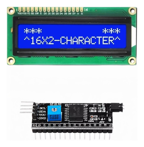 Pantalla Lcd 1602 Hd44780 Módulo Conversor I2c Para Arduino
