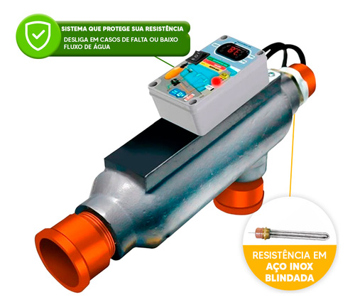 Aquecedor Auto Comando Wifi Piscina 20 Millts + Ionizador 220V