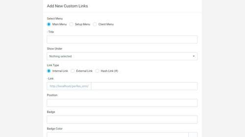 Imagem 2 de 5 de Modulo Links Personalizados E Menu - Perfexcrm