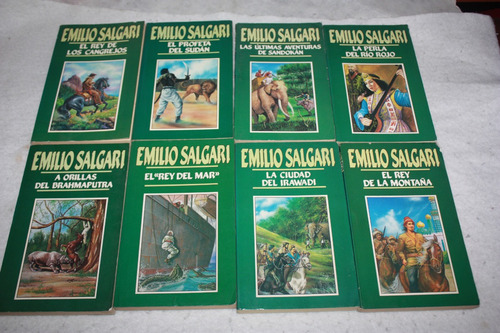 Emilio Salgari. Novelas. 8 Titulos. Lote