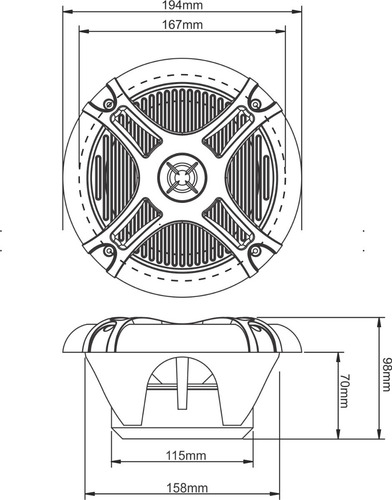 Imagem 6 de 8 de Par Alto Falante 6 Náutico Hurricane Mr65.2 Coaxial 250w Par