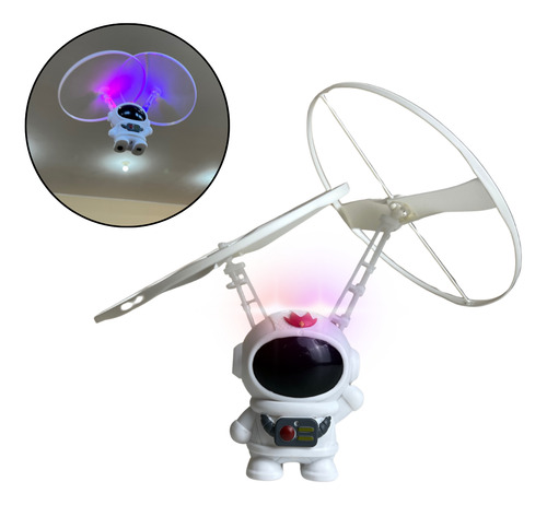Boneco Astronauta Mini Drone Infantil Voador Luz Brinquedo