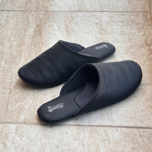 Pantuflas Para Hombre De Piel Sintética Cómodas Xiarte