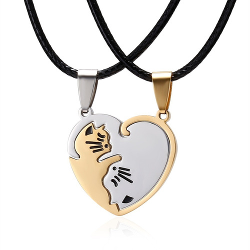 Collar Yin Yang Gatitos Perro Para Compartir Parejas Amistad