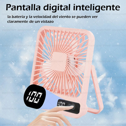 Ventilador De Escritorio, Portátil Usb Recargable Y Colgable