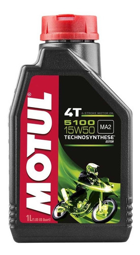 Imagen 2 de 3 de Aceite Para Motos 5100 15w50 4 Tiempos Motul 1lt