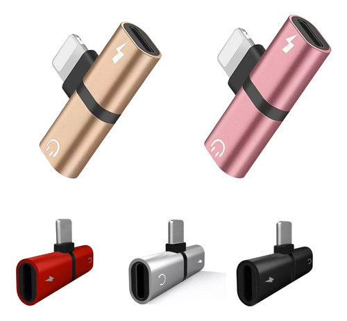 Adaptador Doble Entrada Lightning En 1 Para iPhone 5 Colores