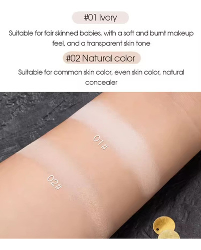 Polvo Facial Corrector Matificante. Cosmetico Coreano Ivory