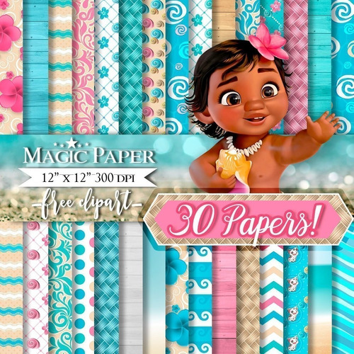 Cliparts Png Y Papeles Moana Bebe