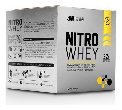 Nitro Whey Caja 10 Sachets Proteina Whey - Tienda Fisica