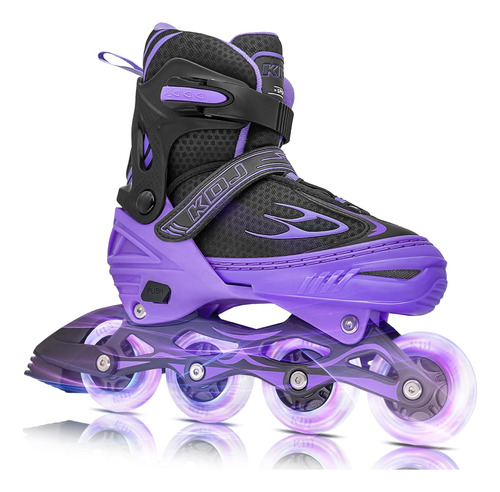 Inline Skates For Kids, Adjustable Roller Skates With 4 Illu