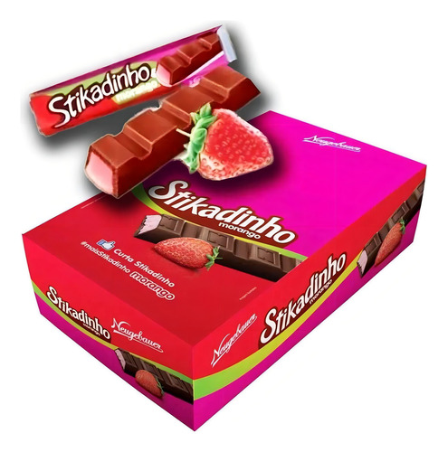 Stikadinho Neugebauer morango caixa 12.3 g 32 u