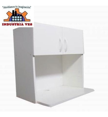 Mueble Microondas Aéreo Melamine Blanco