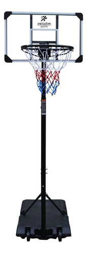 Tabela Cesta De Basquete Portátil Ajustável 2,13m Aro 39cm