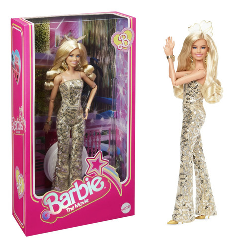 Barbie The Movie Muñeca Barbie Gold Disco Lentejuelas 2023