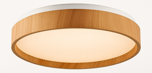 Aplique Plafon Led 32w Madera Ø50cm Dimerizable Bore Vk
