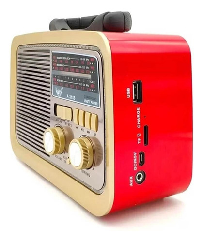 Rádio Vintage Retrô Bluetooth Usb Am/fm Ad3188 Altomex