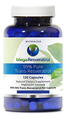 Mega Resveratrol 120 Cápsulas - Un - Unidad A $6541