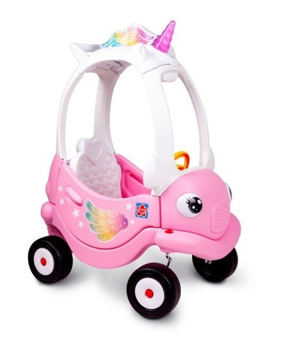 Quadriciclo Infantil Unicorn Com Buzina Chave Alça E Mais