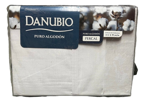 Juego De Sabanas Danubio Linea 100% Cotton 1 1/2 Plazas Liso