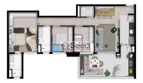 Imagem 15 de 15 de Apartamento Com 3 Dormitórios À Venda, 94 M² Por R$ 810.000,00 - Tatuapé - São Paulo/sp - Ap1084