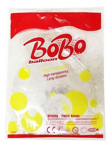 50 Balão Bobo Bubble 4 Polegadas Silicone Transparente Cake