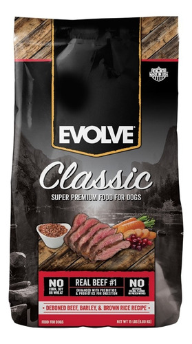 Evolve Dog Classic Carne 15lb
