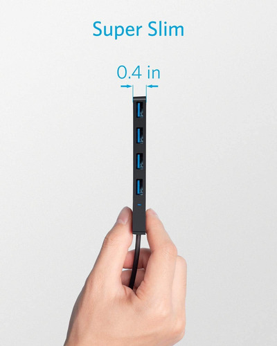 Hub Usb 3.0 De 4 Puertos Anker, Hub Usb De Datos Ultrafin...