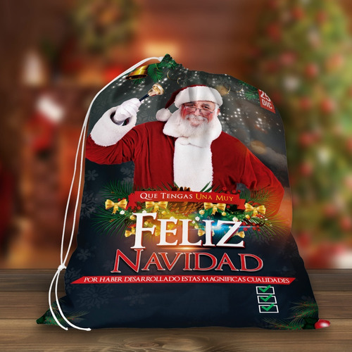 Plantilla Para Sublimar Morrales Bolsa Costales Navidad P83