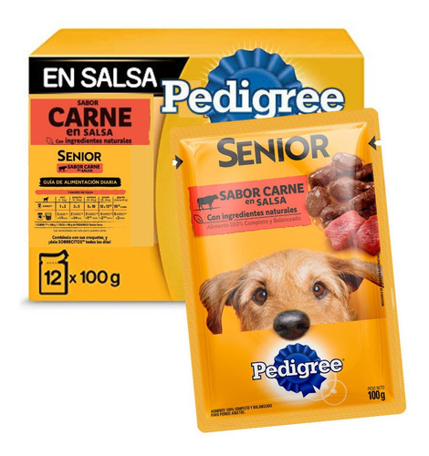 Pedigree Alimento Húmedo Perro Adulto +7 Años Sobre 12un