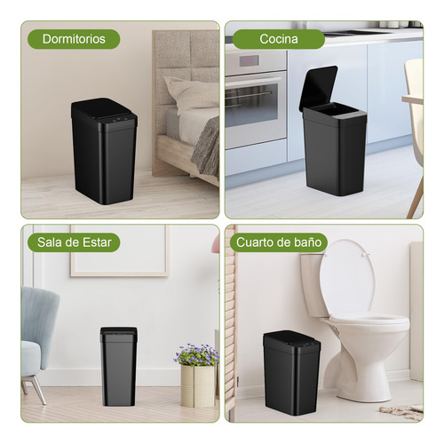 Cubo De Basura Automático Con Sensor, 12l Cubo De Basura