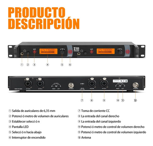 Xtuga Rw2080 Sistema De Monitores Inalámbricos...