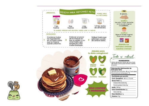 Imagen 3 de 8 de Harina Hot Cakes Morama Sin Gluten Dieta Keto -fralugio