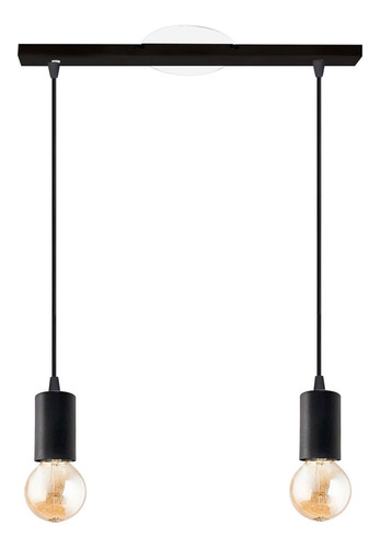 Lampara Colgante 2 Luces Deco Living Moderno Apto Techo E27