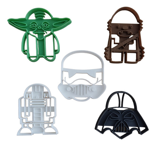 Set De Cortantes De Galleta Porcelana Fondant Star Wars