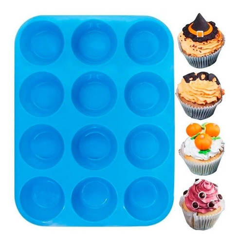 Moldes Para Muffins Silicona Set 12 