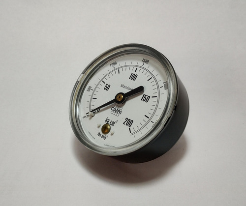 Manómetro 63mm Cimpa Beyca 200kg/cm2 Rosca 1/4