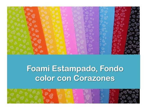 Foami Estampado Lunares, Corazon, Estrella,cuatro Carta