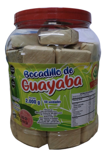 Dulce De Guayaba Rico Tarro De 2kg 50 Unidades