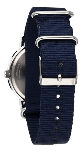 Reloj Timex Weekender Para Hombre De 40 Mm, Caja Plateada, Y