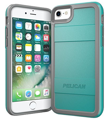 Funda Protectora iPhone 7 (aguamarina/gris)