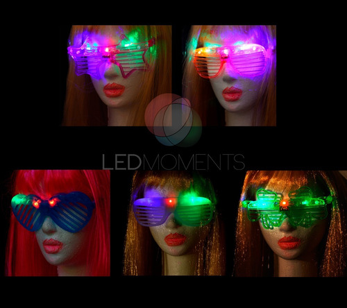 Imagen 3 de 9 de Pack Luminoso Lentes Rompecocos Vinchas Led Combo Cotillon