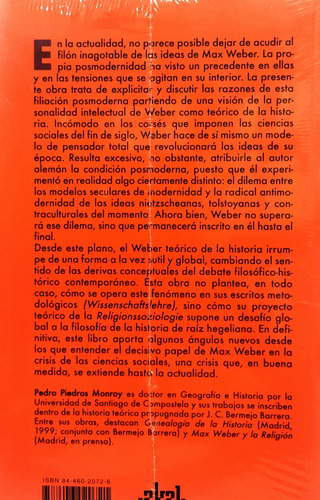 Libro Max Weber Y La Crisis..., Piedras Monroy, Ed. Akal (Usado)