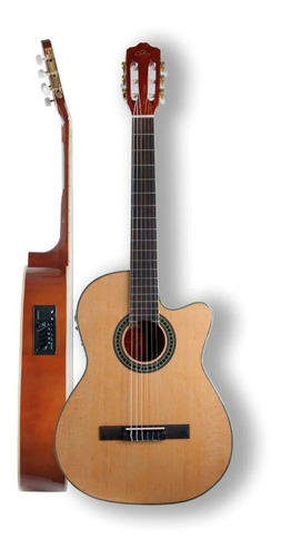 Guitarra Electroacustica Adulto Sevillana Con Funda